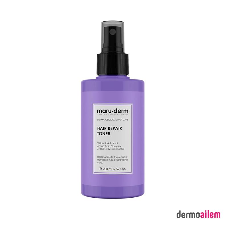 maru-derm Maruderm Saç Tonik | Onarıcı Saç Bakım Toniği 200 ML | Yıpranmış Zayıf Saçlar | Vegan