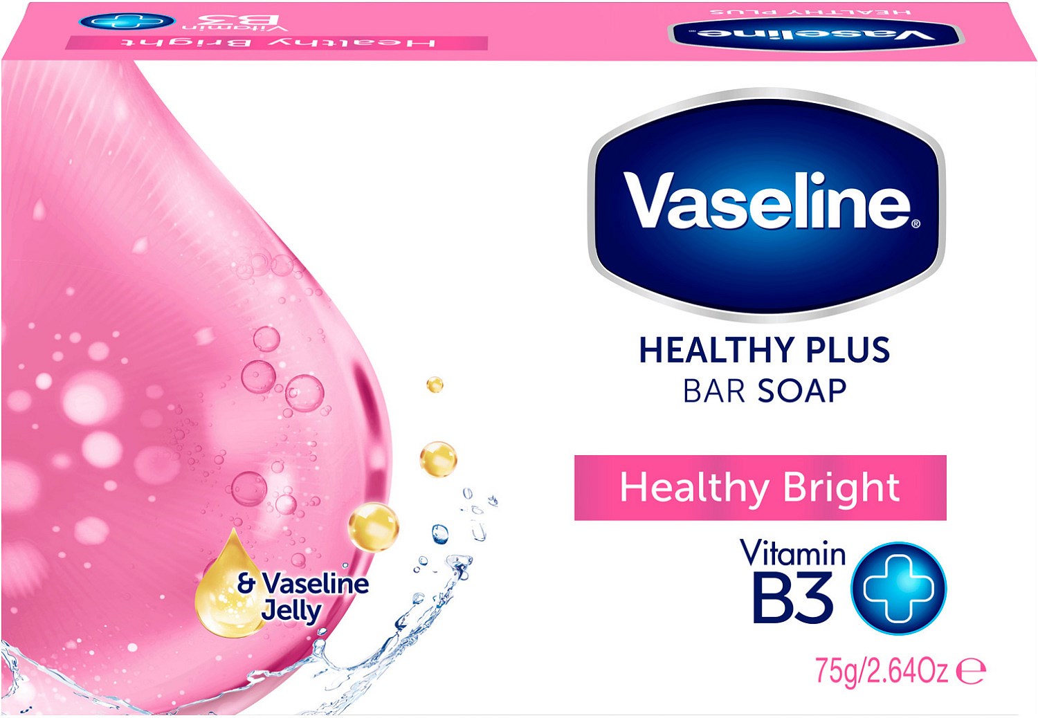 Vaseline Healthy Plus Bright Bar Soap - Sabun 75 gr