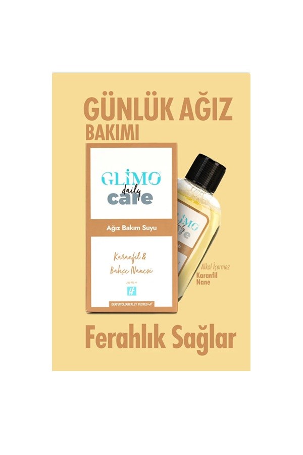 Glimo Daily Care Ağız Bakım Suyu Karanfil Bahçe Nanesi