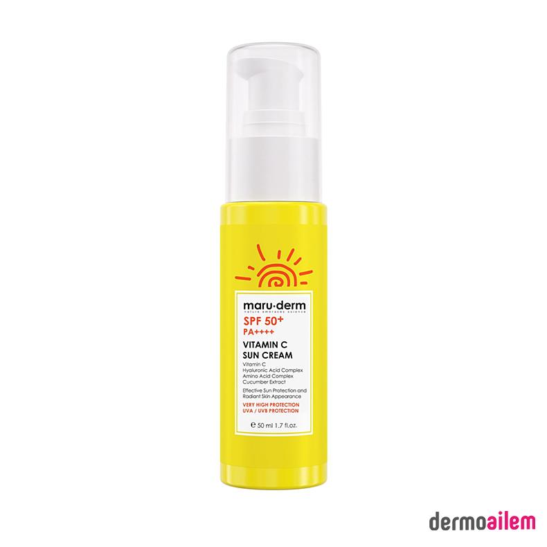 maru-derm Maruderm Güneş Kremi | SPF 50+ C Vitamini Güneş Kremi 50 ML | Yeni Nesil Kore Filtreleri
