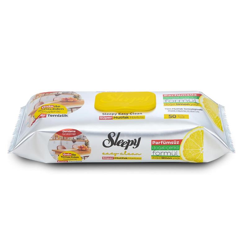 Sleepy Easy Clean Limon Yağlı Süper Mutfak Havlusu 50 Yaprak