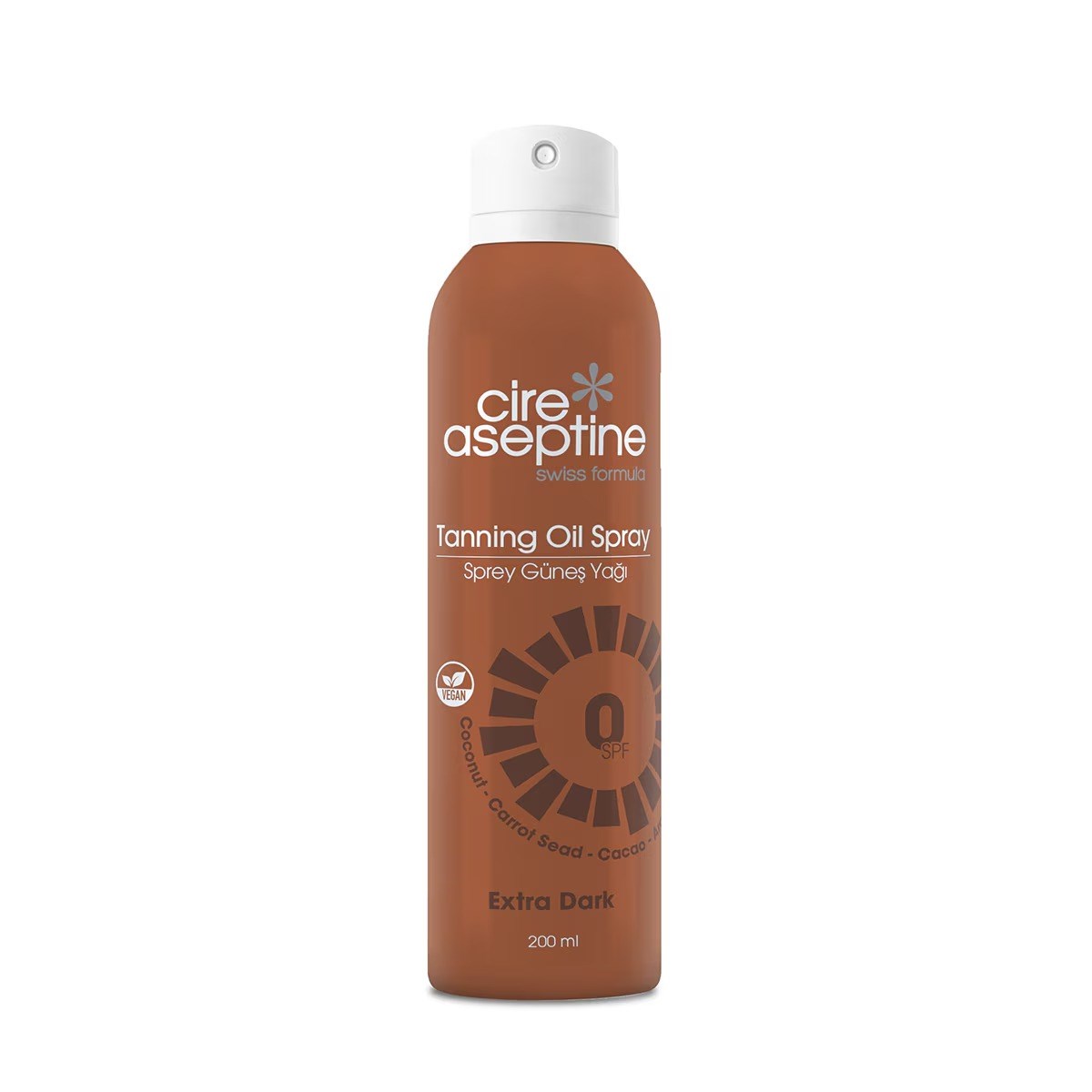 Cire Aseptine Extra Koyu Güneş Yağı Spreyi SPF0