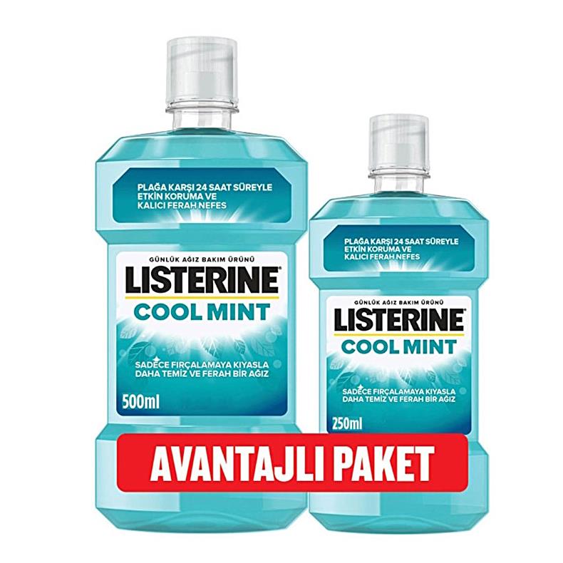 Listerine Cool Mint Ağız Bakım Suyu 500 + 250 ml