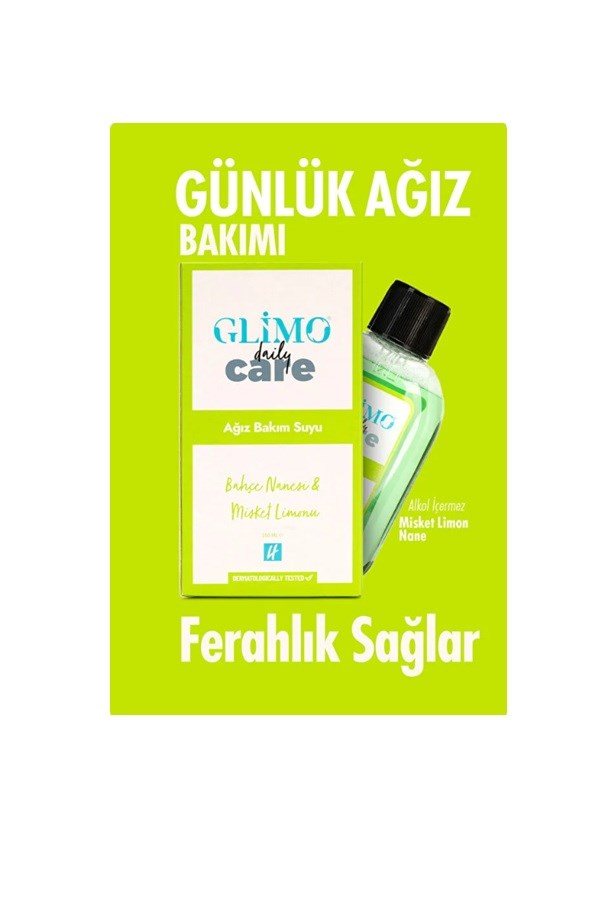Glimo Daily Care Ağız Bakım Suyu Bahçenanesi Misket Limonu Nanesi