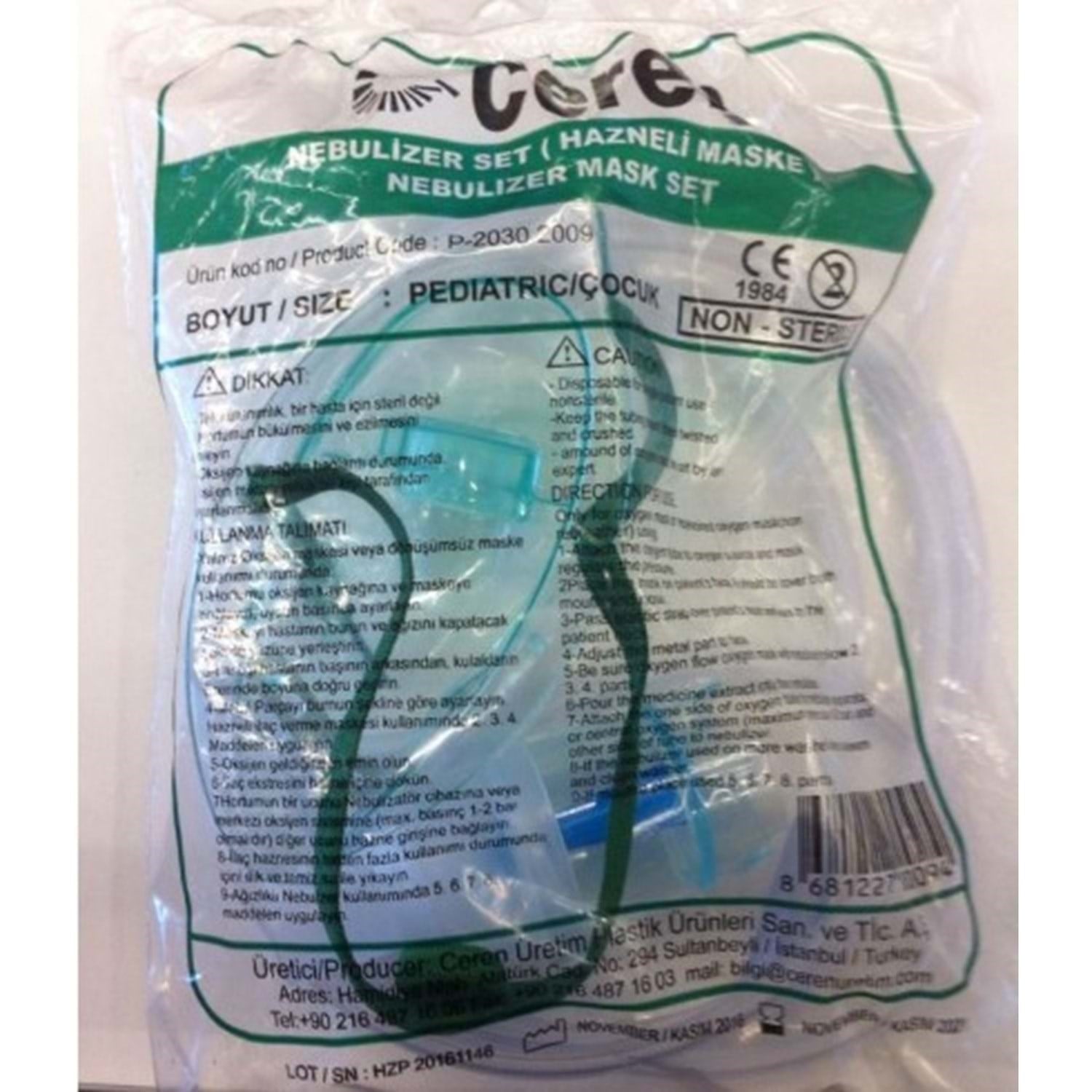 Ceren Nebulizatör Maskesi - Çocuk
