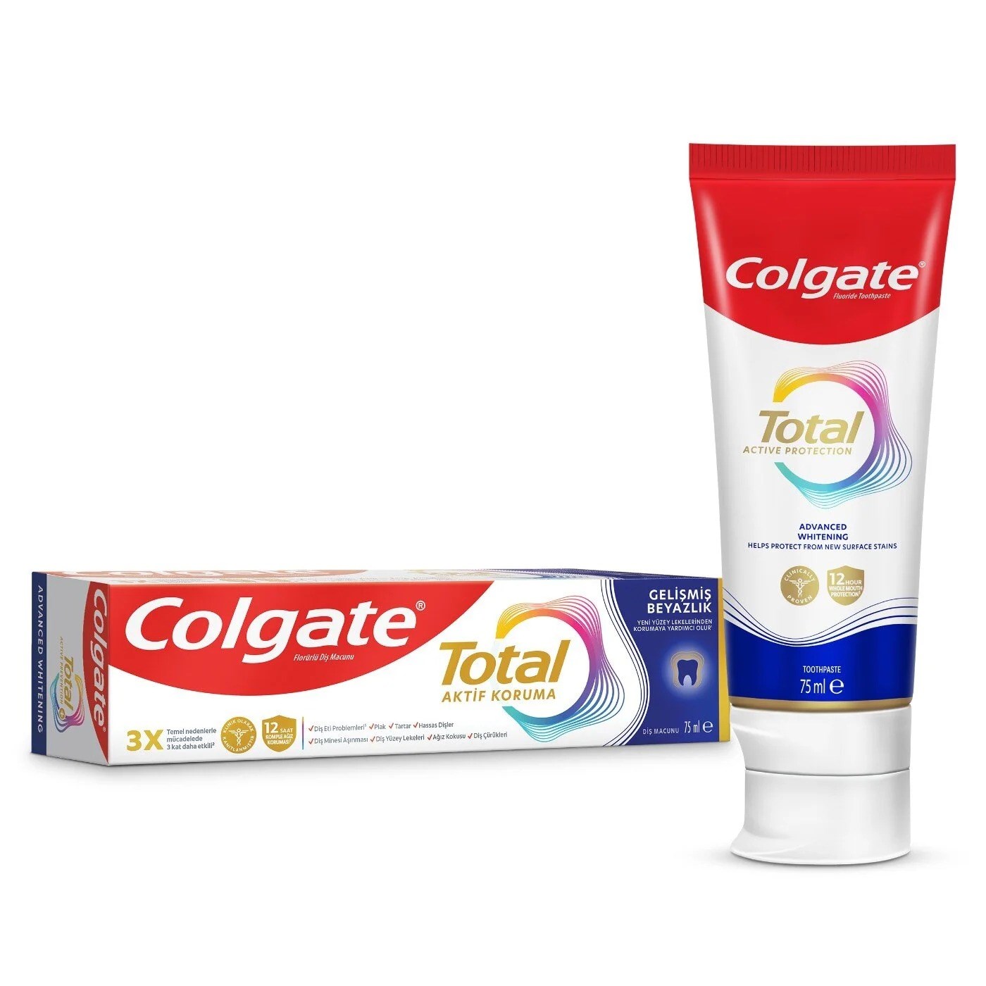 Colgate Total Gelişmiş Beyazlık Diş Macunu 75 ml