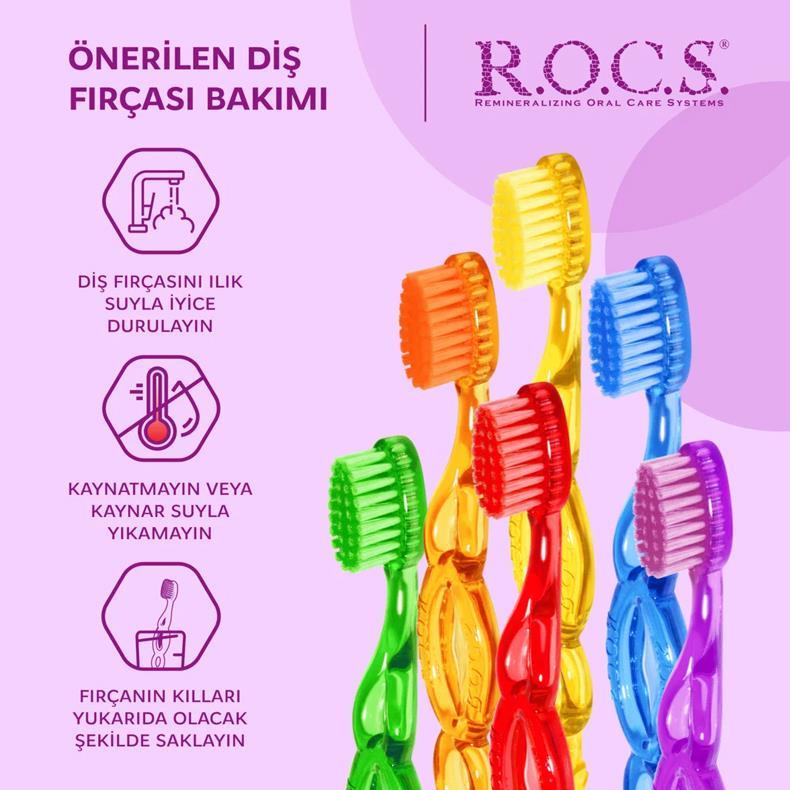 Rocs 3-7 Yaş Çocuk Diş Fırçası Soft