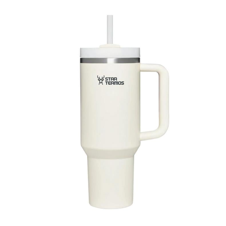 Star Termos Aqua Pipetli 900 ML Çelik Termos - Krem | 8 saat sıcak 12 saat soğuk 24 saat buz tutar