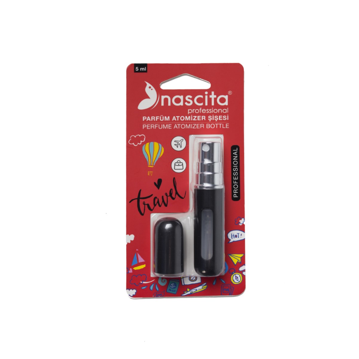 Dermo Ailem Nascita Parfüm Atomizer Şişesi Siyah - 5 ml