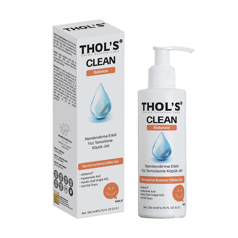Thol's Clean Balance (TB1) Yüz Temizleme Köpük Jeli - 200 ml Normal ve Karma Ciltler İçin Nemlendirme Etkili Yüz Temizleme Köpük Jeli
