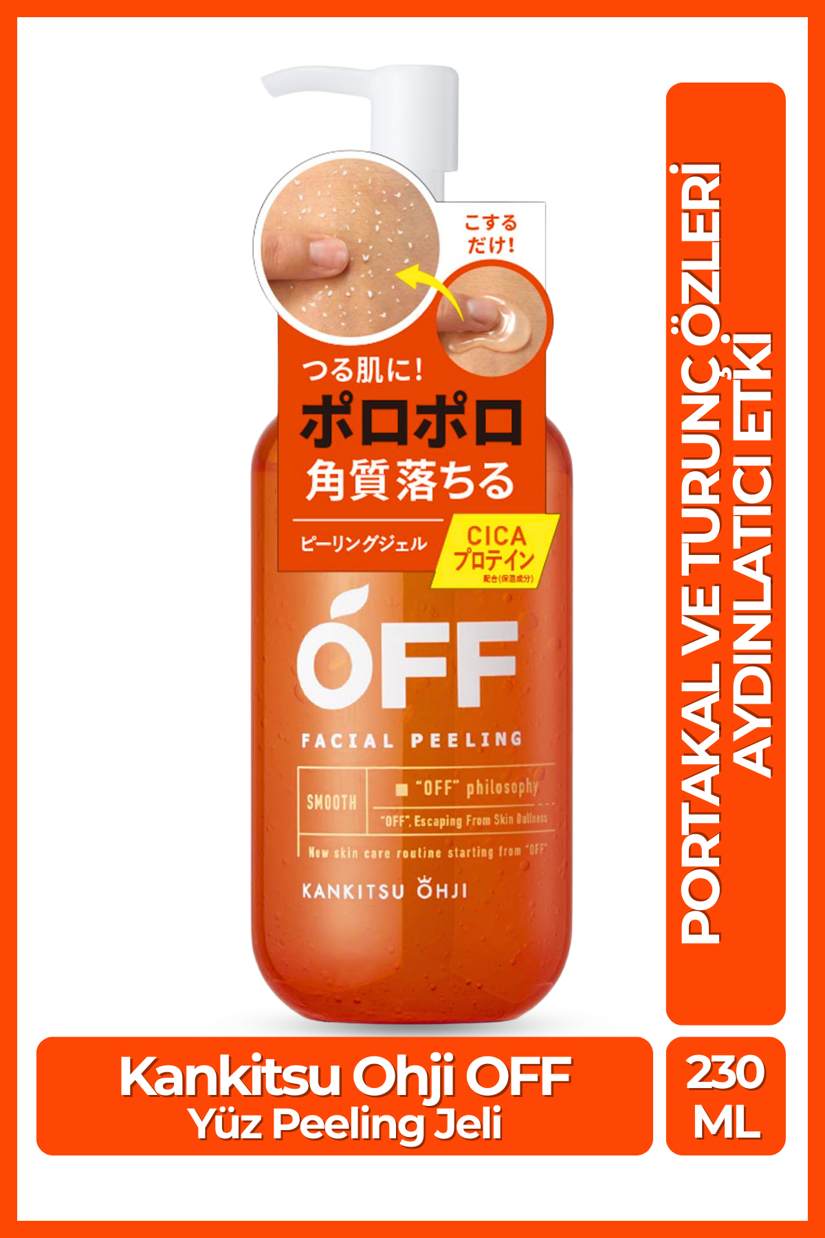 Cosmetex Roland Kankitsu Ohji OFF Hassas Ciltlere Uygun Narenciye Özlü Canlandırıcı & Arındırıcı Peeling Jeli