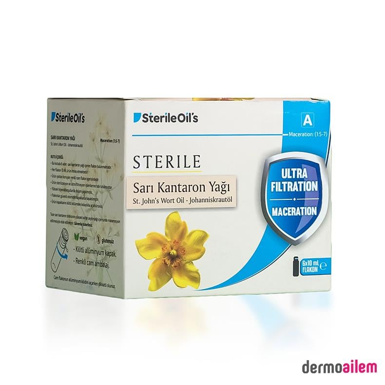 Sterile Oil's Sarı Kantaron Yağı 6x10 ml Tek Kullanımlık Flakon