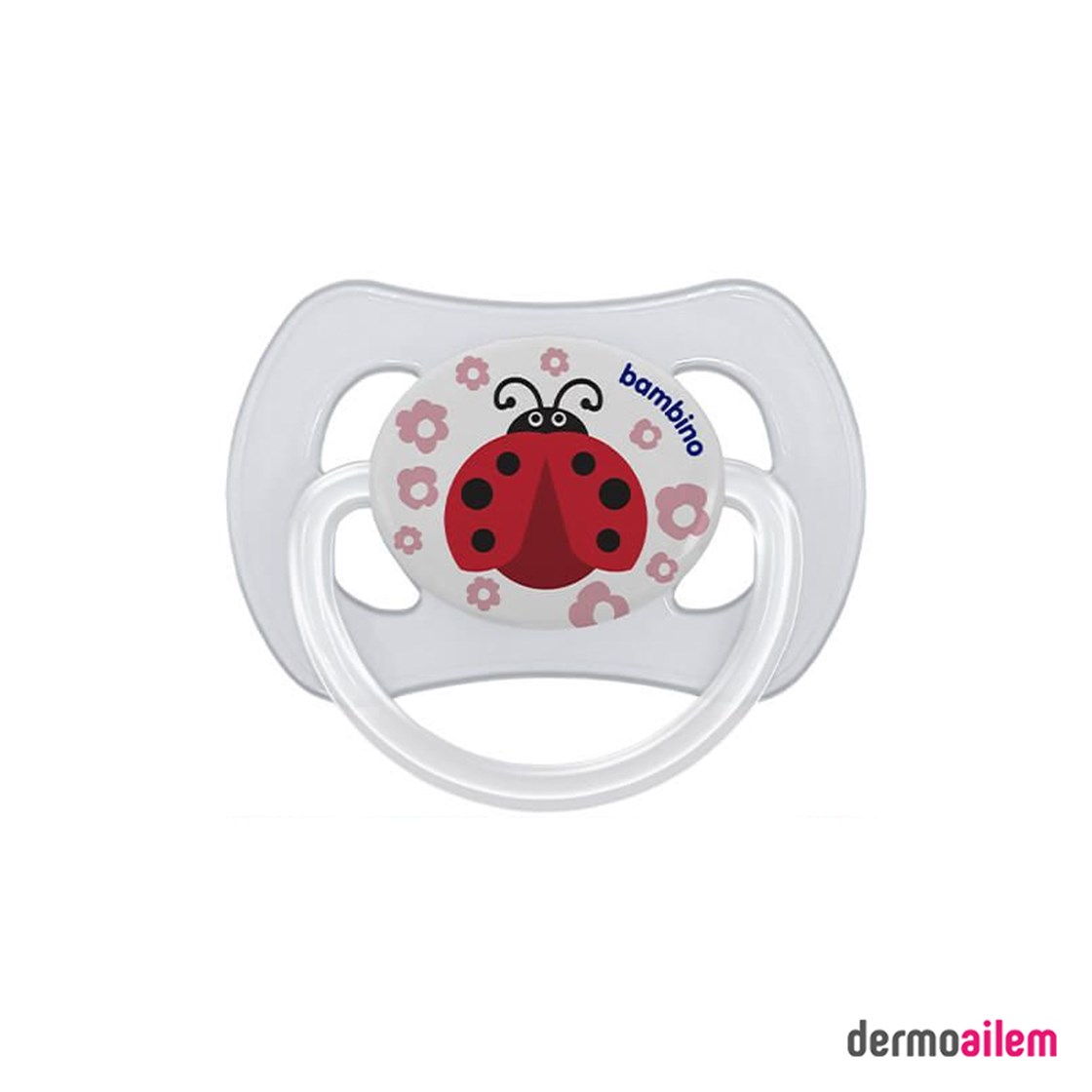 Bambino Desenli Kelebek Damaklı Beyaz Emzik 6-18 Ay