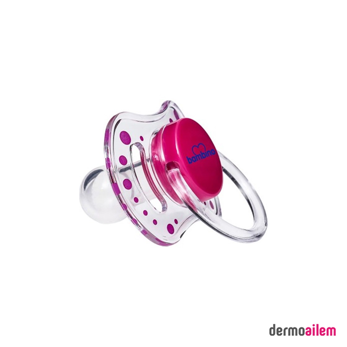 Bambino Silikon Damaklı Emzik 6-18 Ay No:2 Pembe