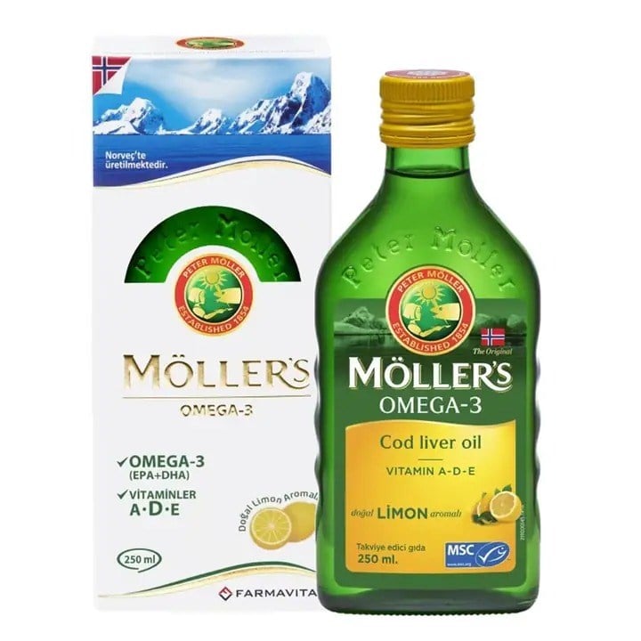 Möller's Möllers Omega 3 Limonlu Balık Yağı Şurubu 250 ml