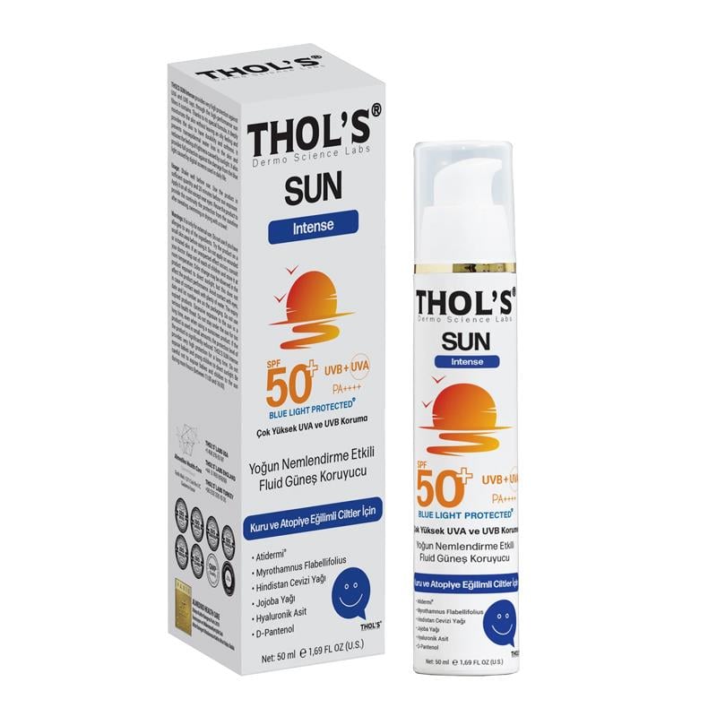 Thol's Sun Intense (TB7) Fluid Güneş Koruyucu - 50 ml Kuru ve Atopiye Eğilimli Ciltler İçin Yoğun Nemlendirme Etkili Fluid Güneş Koruyucu