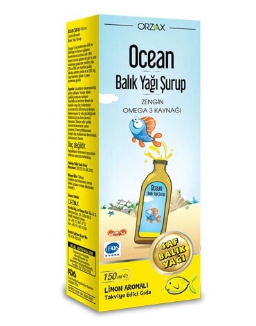 Orzax Ocean Limon Aromalı Balık Yağı Şurubu 150 ml