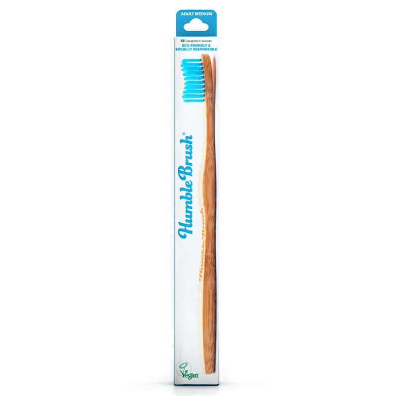 The Humble Co Brush Mavi Adult Medium Bambu Diş Fırçası