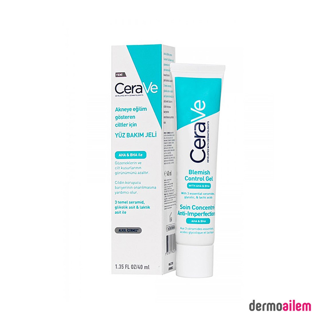 CeraVe Akneye Eğilim Gösteren Ciltler İçin Yüz Bakım Jeli 40 ml