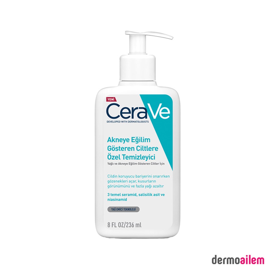 CeraVe Yağlı Ve Akneye Eğilimli Ciltler İçin Yüz Temizleme Jeli