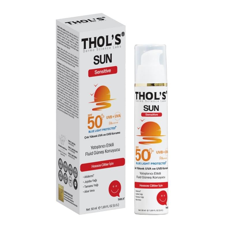 THOL'S SUN Sensitive (TB15) Fluid Güneş Koruyucu - 50 ml Hassas Ciltler İçin Yatıştırıcı Etkili Fluid Güneş Koruyucu