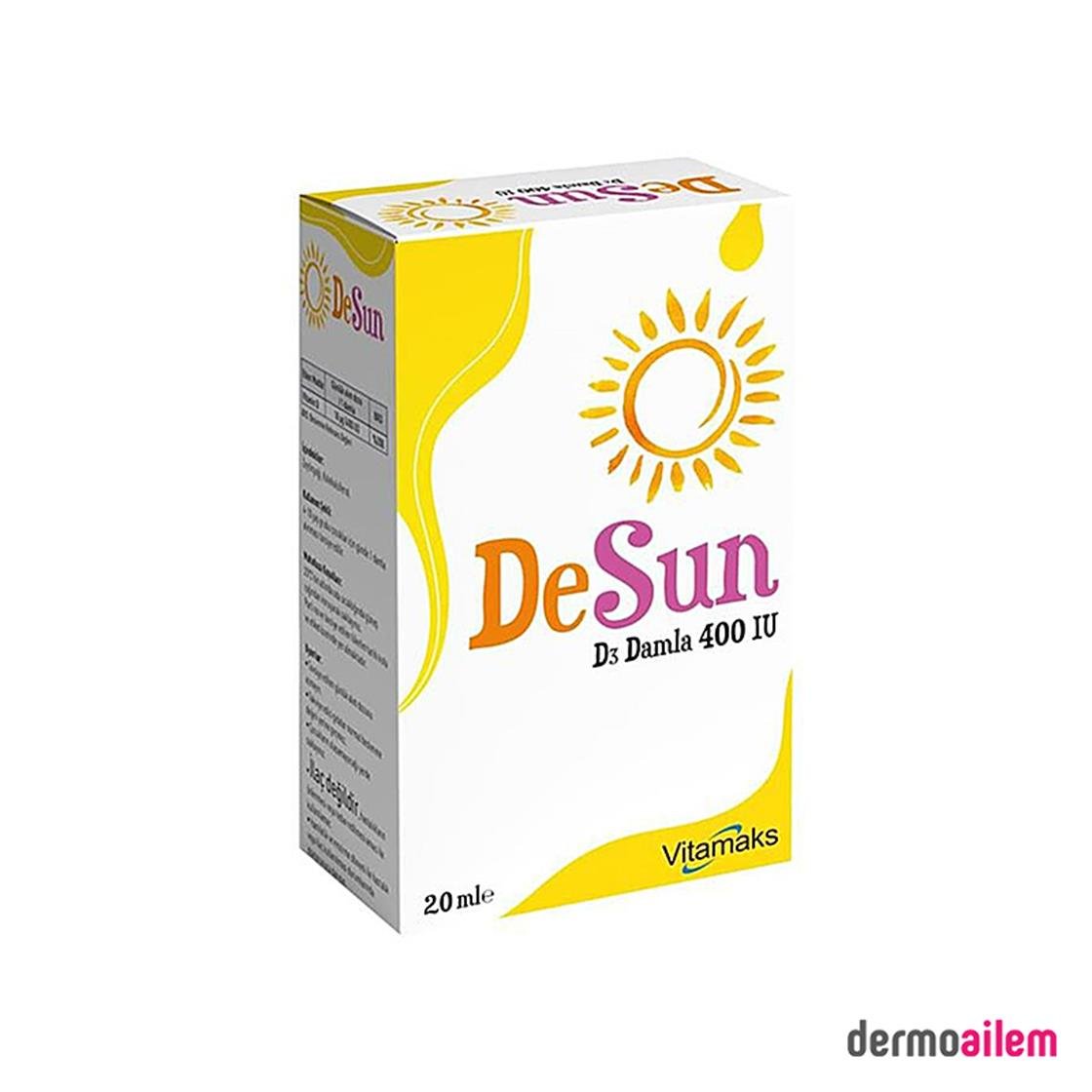DeSun Vitamin D3 400 IU Damla 20 ml (SKT:03.2025)
