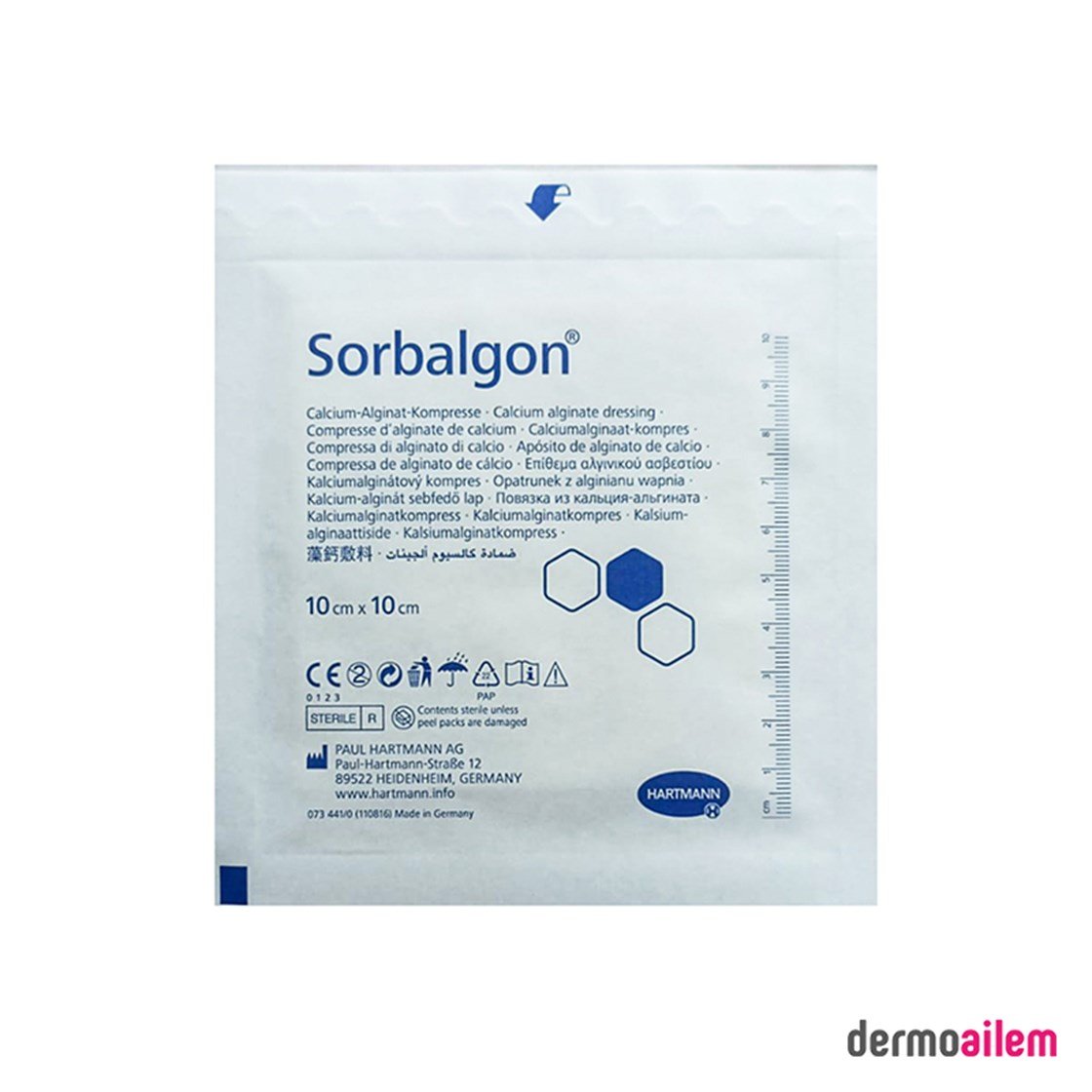Hartmann Sorbalgon 10cm x 10cm | Dermoailem