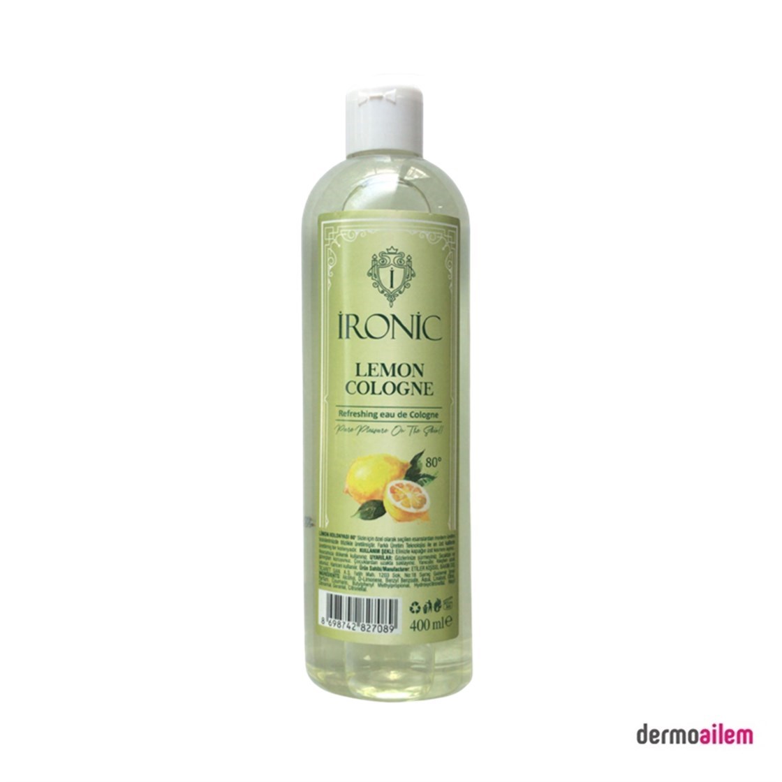İronic Limon Kolonyası 400 ml Fiyatları İndirimli | Dermoailem.com