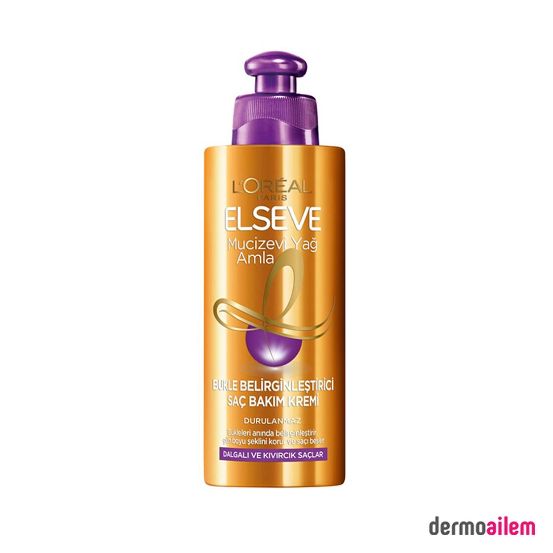 Loreal Elseve Mucizevi Yağ Amla Bukle Belirginleştirici Saç Bakım Kremi 200ml