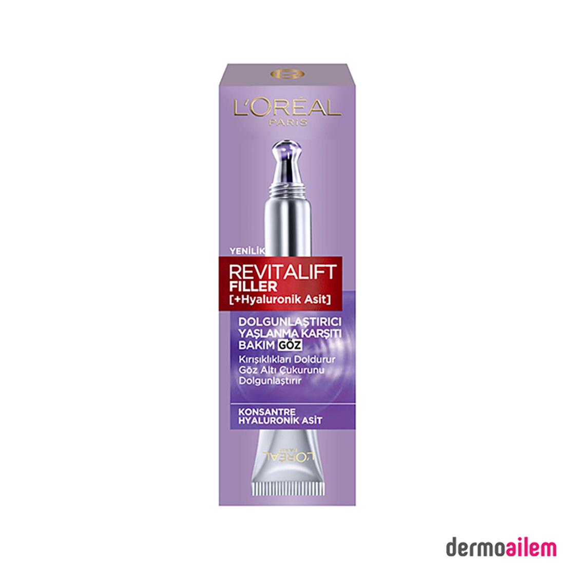 Loreal Paris Revitalift Filler Dolgunlaştırıcı Yaşlanma Karşıtı Göz Bakım Kremi 15 ml