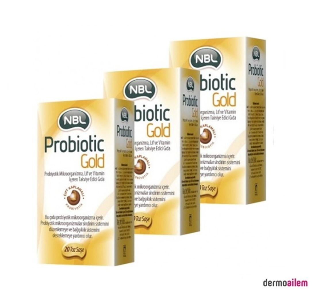NBL Probiotic Gold 20 Saşe 3'lü Fiyatları İndirimli | Dermoailem.com