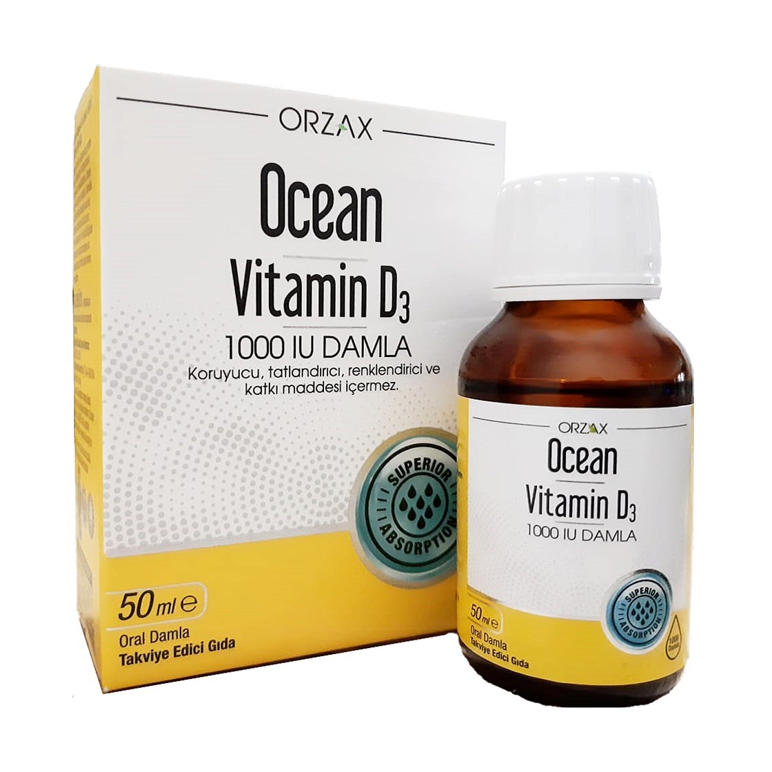 Orzax Ocean Vitamin D3 1000 IU Damla 50 ml (SKT:31/03/2023)