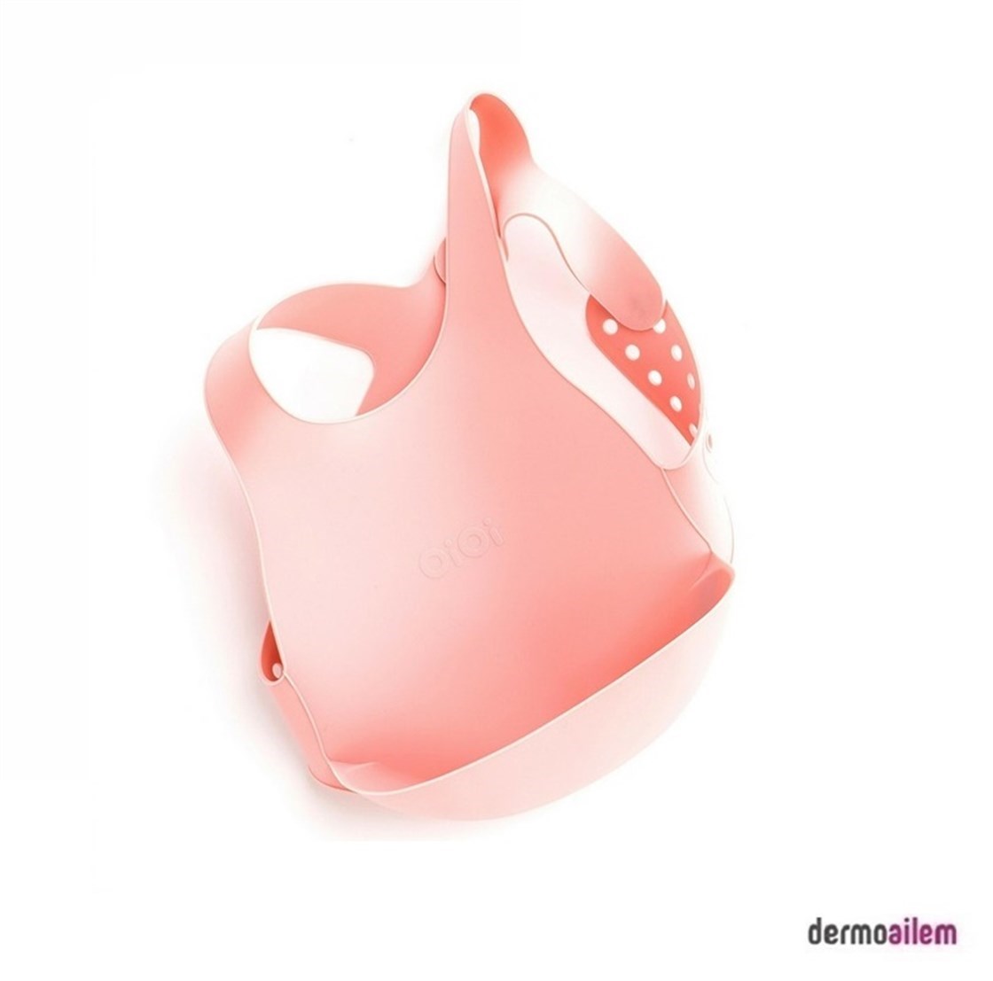 OİOİ Silikon Mama Önlüğü Pembe