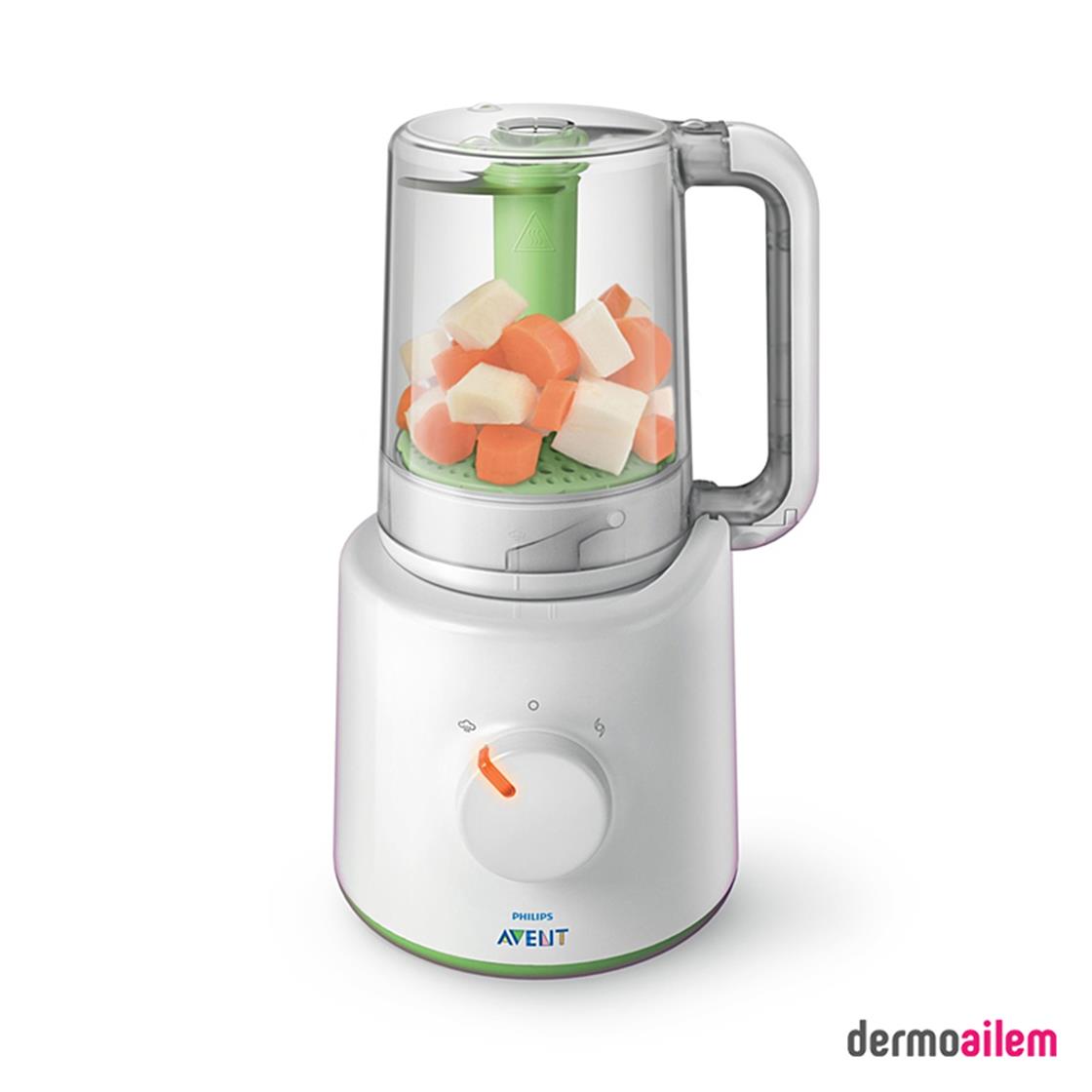Philips Avent SCF870/20 2'si 1 Arada Wasabi Blender ve Buharlı Pişirici Philips Avent SCF870/20 2'si 1 Arada Wasabi Blender ve Buharlı Pişirici
