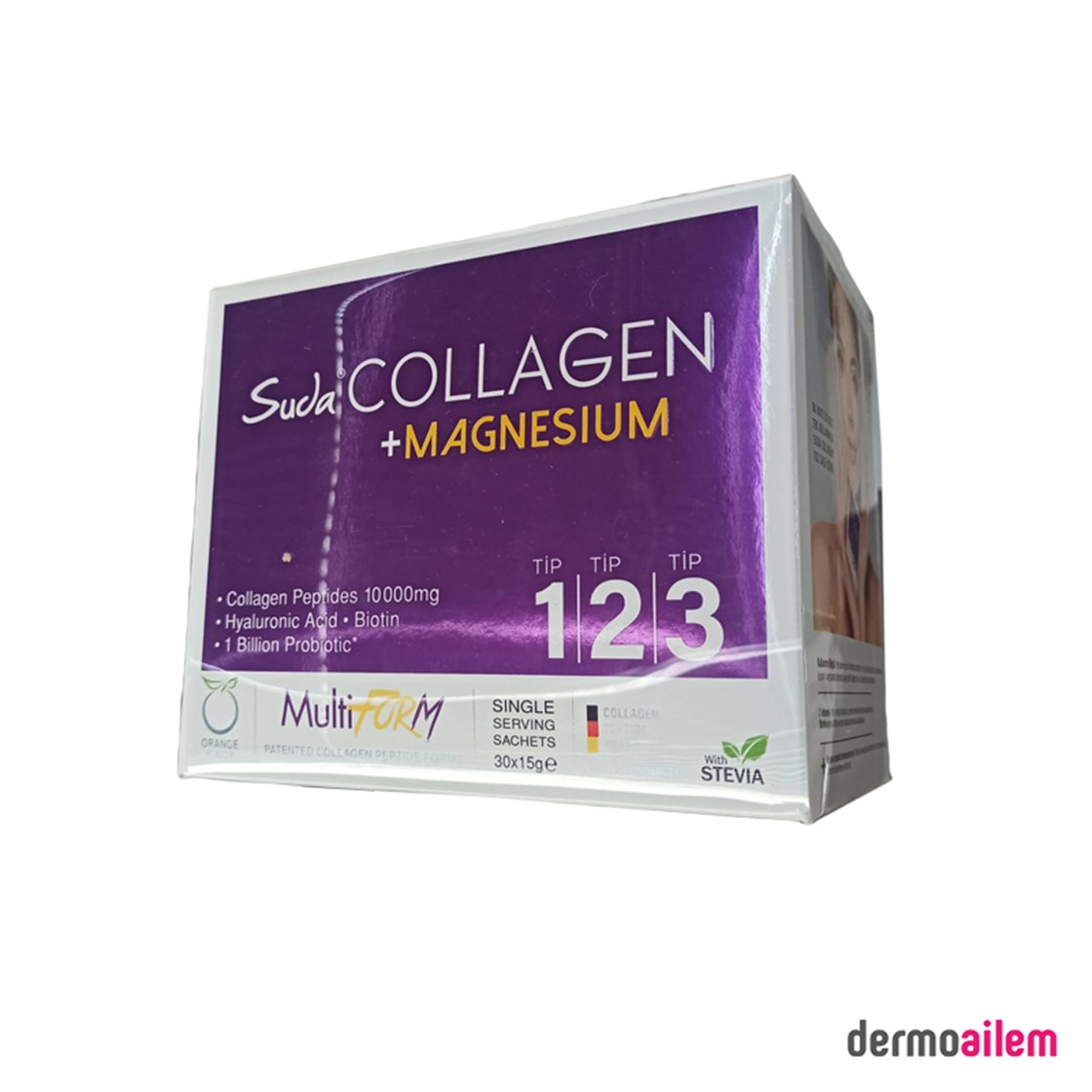 Suda Collagen Multiform Magnesium 30 x 15 g Portakal Aromalı