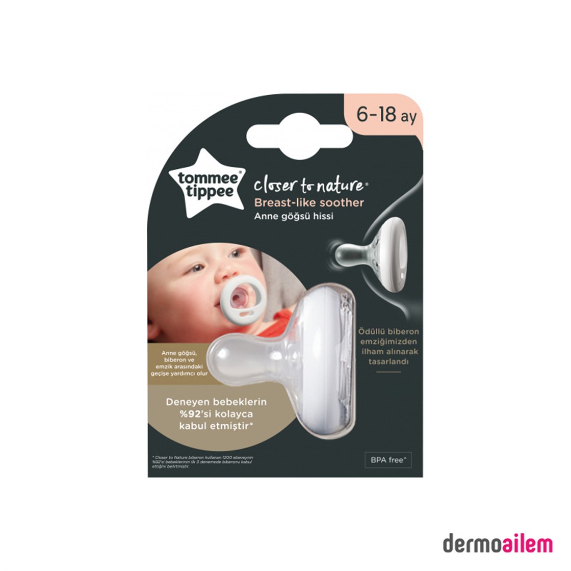 Tommee Tippee Breastlike Emzik 6-18 Ay