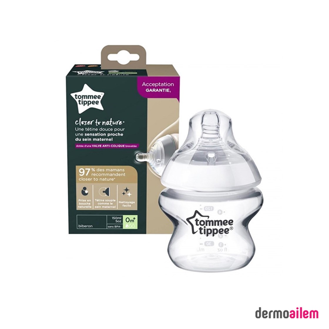 Tommee Tippee Closer to Nature Cam Biberon 150 ml