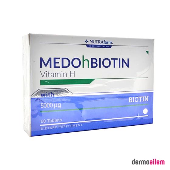 Takviye Edici GıdalarDermoskinDermoskin Medohbiotin 5mg(5000mcg)  60 Tablet