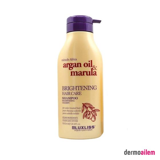 Luxliss Argan Oil Marula Brightening Hair Care Shampoo 500 ml Dermoailem