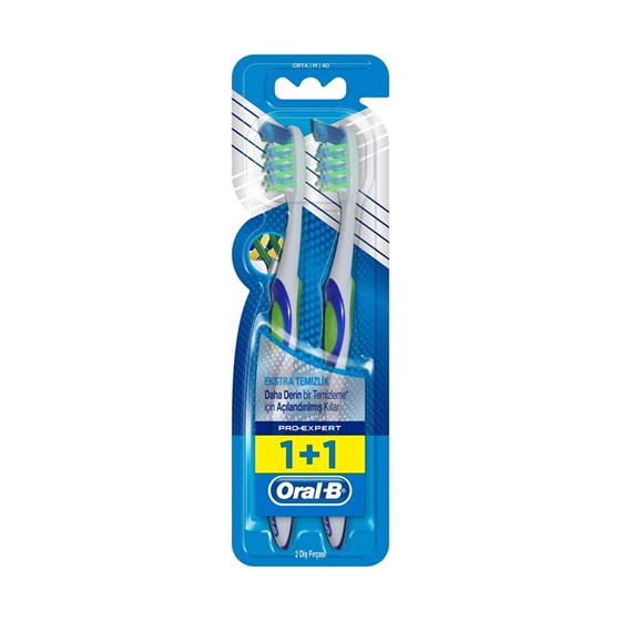 Diş FırçalarıOral-BOral-B Diş Fırçası Pro-Expert Derinlemesine Temizlik 40 Orta 1 Alana 1 Bedava Paketi