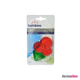 Biberon & Emzik & OyuncakBambinoBambino 2 Renkli Sulu Diş Kaşıyıcı Kırmızı Yeşil P0656