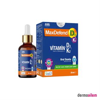 Takviye Edici GıdalarEdis PharmaMaxDefend Vitamin D3 K2 Oral 20 ml Damla