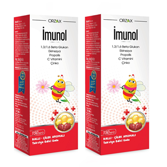 Takviye Edici GıdalarOrzaxOrzax Imunol Ballı Çilek Aromalı Takviye Edici Gıda 2x150 ml