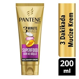 Saç Bakım ÜrünleriPantenePantene 3 Minute Saç Bakım Kremi Süperfood Gür ve Güçlü 200 ML