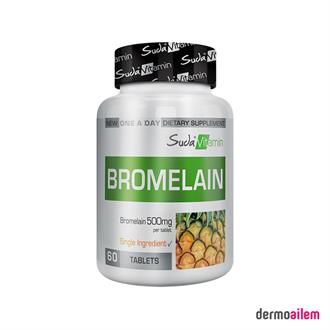 Takviye Edici GıdalarSuda VitaminSuda Vitamin Bromelain 500 Mg 60 Tablet