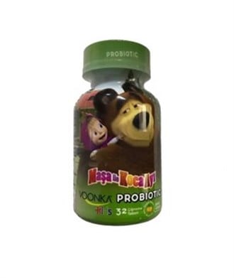 ProbiyotiklerVoonkaVoonka Maşa ile Koca Ayı PROBIOTIC 32 Çiğneme Tableti ( Doğal Kayısı Aromalı, Şeker İlavesiz )
