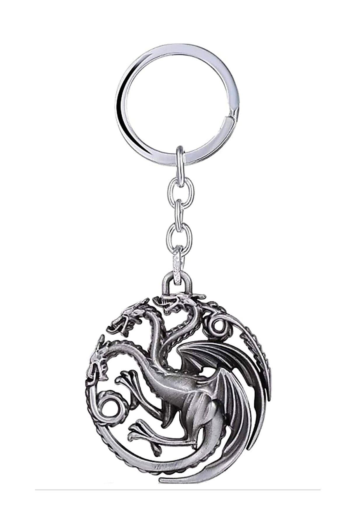Amerika Birleşik DevletleriDünyadan HediyelerDNY-HD100355Keskin Hediyelik Eşya Ve TekstilGame Of Thrones Targaryen 3 Başlı Ejderha Metal Anahtarlık