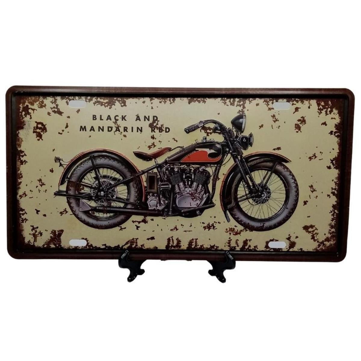 Amerika Birleşik DevletleriDünyadan HediyelerDNY-HD100497Keskin Hediyelik Eşya Ve TekstilDekoratif 3D Metal Plaka Harley Davidson 1933 Black And Mandarin Red 30cm
