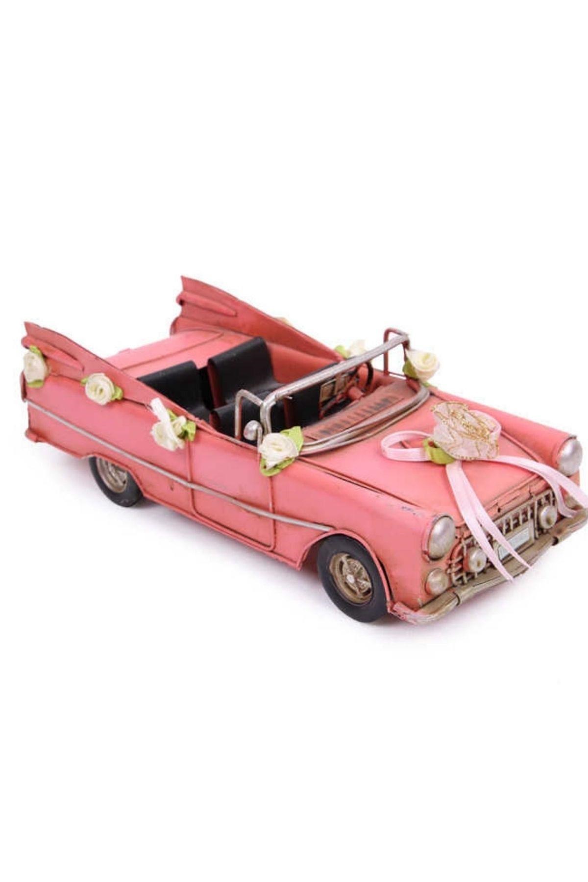 Amerika Birleşik DevletleriDünyadan HediyelerMNK-ES_013Keskin Hediyelik Eşya Ve TekstilDekoratif Metal Vintage Gelin Arabası Klasik Chevrolet Araba 24 cm