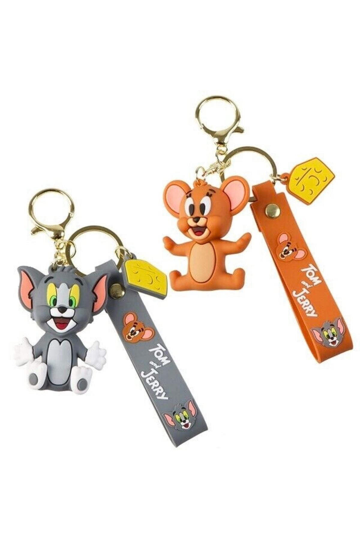 Amerika Birleşik DevletleriDünyadan HediyelerDNY-HD100628Keskin Hediyelik Eşya Ve TekstilTom ve Jerry 3D Karakter İkili Silikon Anahtarlık